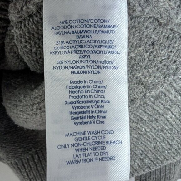 Chaps Fair Isle Sweater Womens Size XL Gray Southwestern Western Long Sleeve - Picture 4 of 8